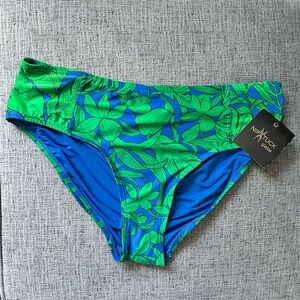 Nip Tuck Swim Green and Blue Bikini Bottom